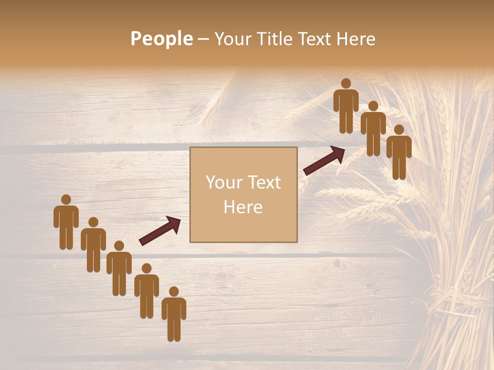 A Bunch Of Wheat On A Wooden Table PowerPoint Template