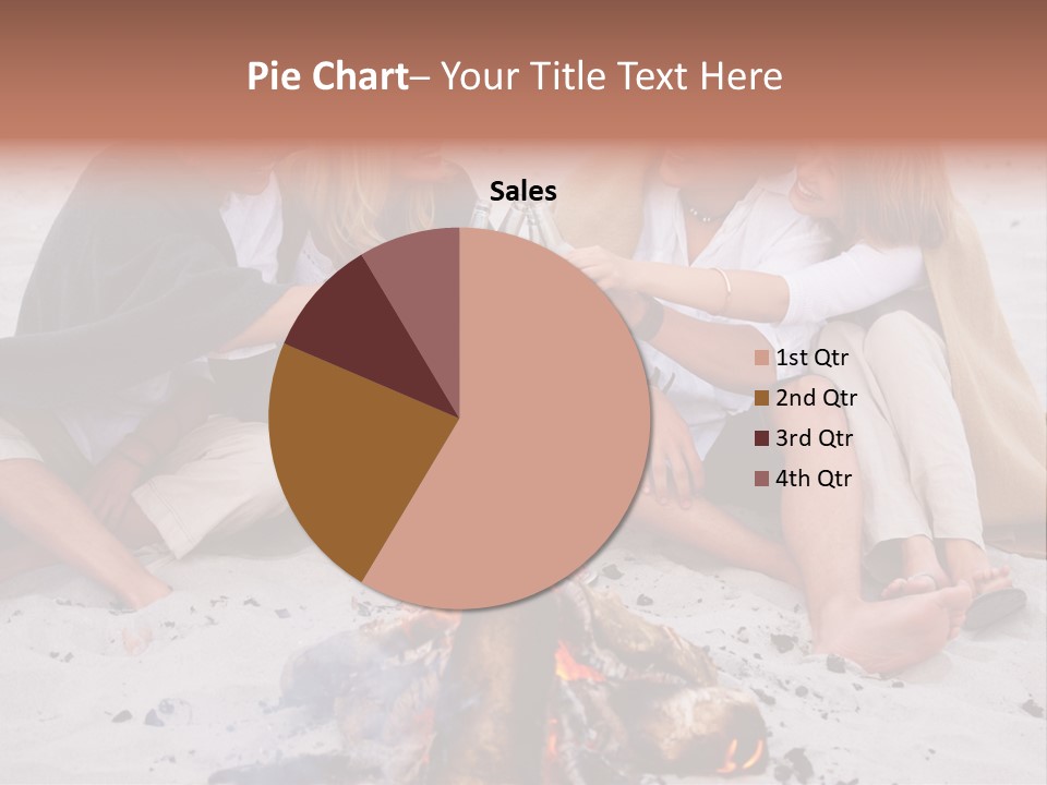 A Group Of People Sitting Around A Campfire Toasting PowerPoint Template