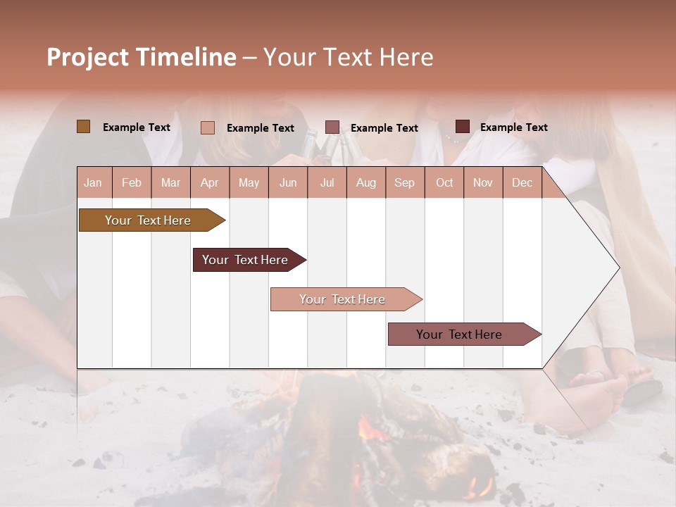 A Group Of People Sitting Around A Campfire Toasting PowerPoint Template