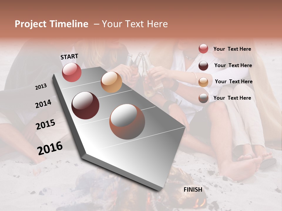 A Group Of People Sitting Around A Campfire Toasting PowerPoint Template