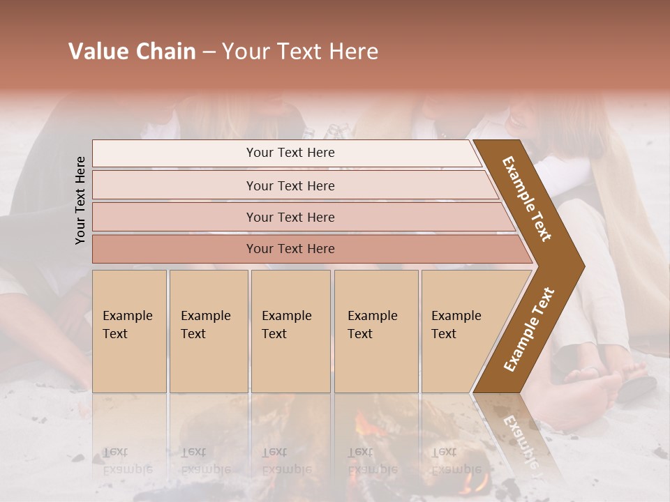 A Group Of People Sitting Around A Campfire Toasting PowerPoint Template