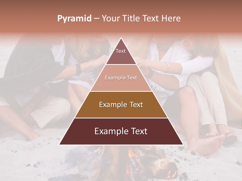 A Group Of People Sitting Around A Campfire Toasting PowerPoint Template
