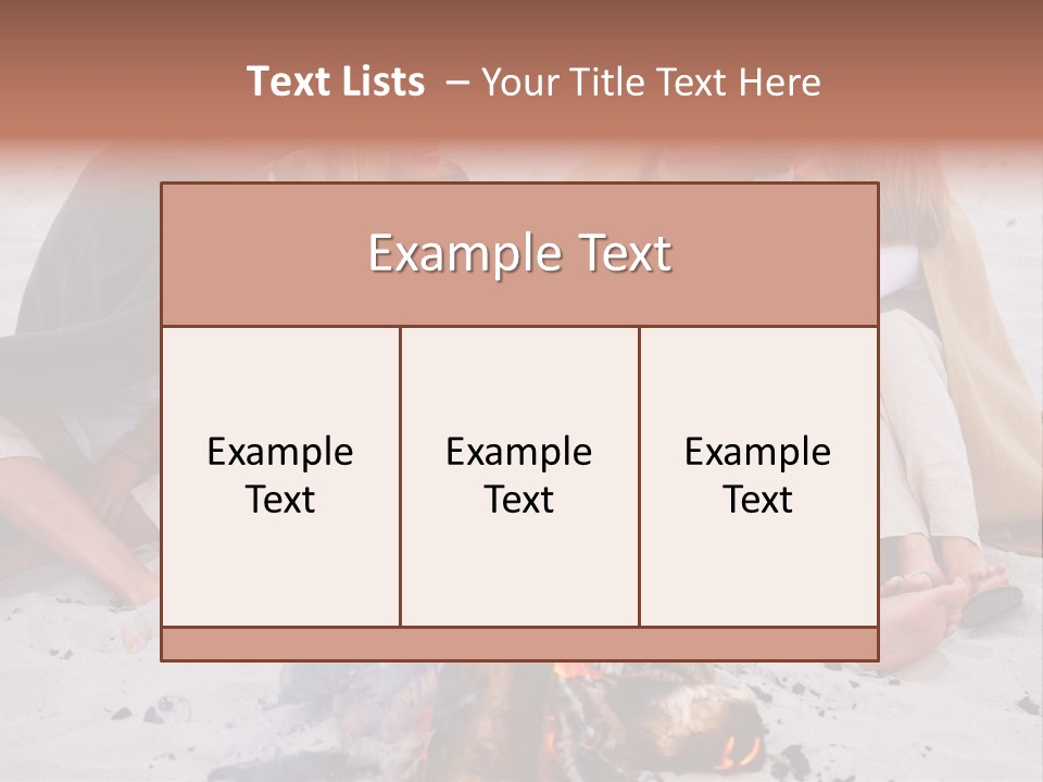A Group Of People Sitting Around A Campfire Toasting PowerPoint Template