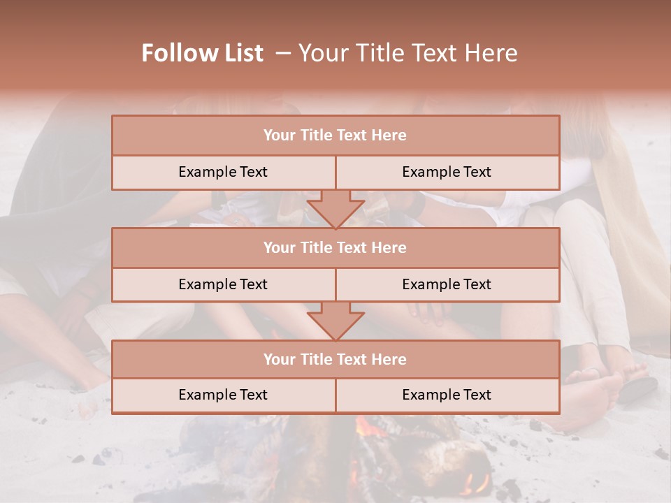 A Group Of People Sitting Around A Campfire Toasting PowerPoint Template