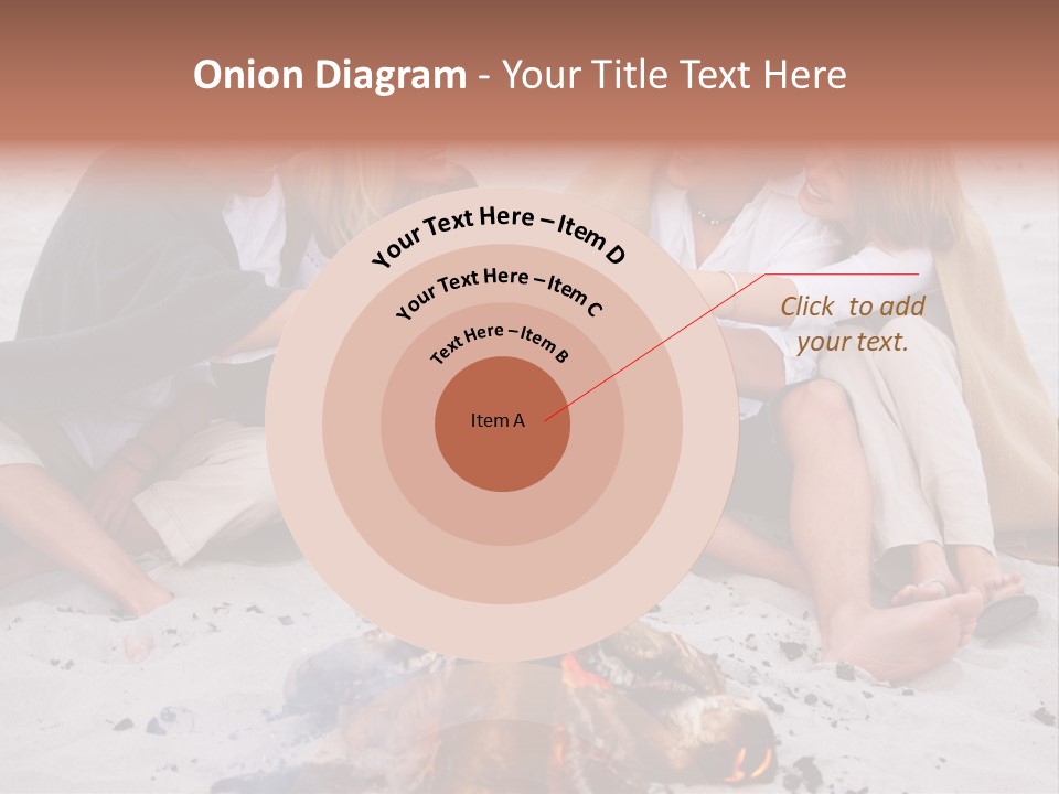 A Group Of People Sitting Around A Campfire Toasting PowerPoint Template