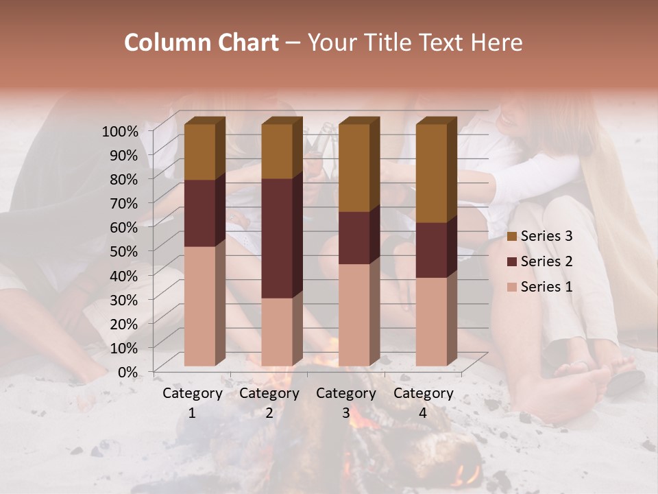 A Group Of People Sitting Around A Campfire Toasting PowerPoint Template