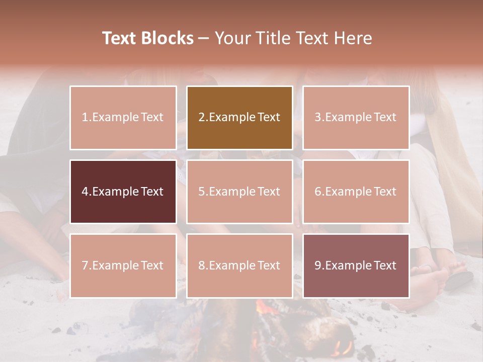 A Group Of People Sitting Around A Campfire Toasting PowerPoint Template