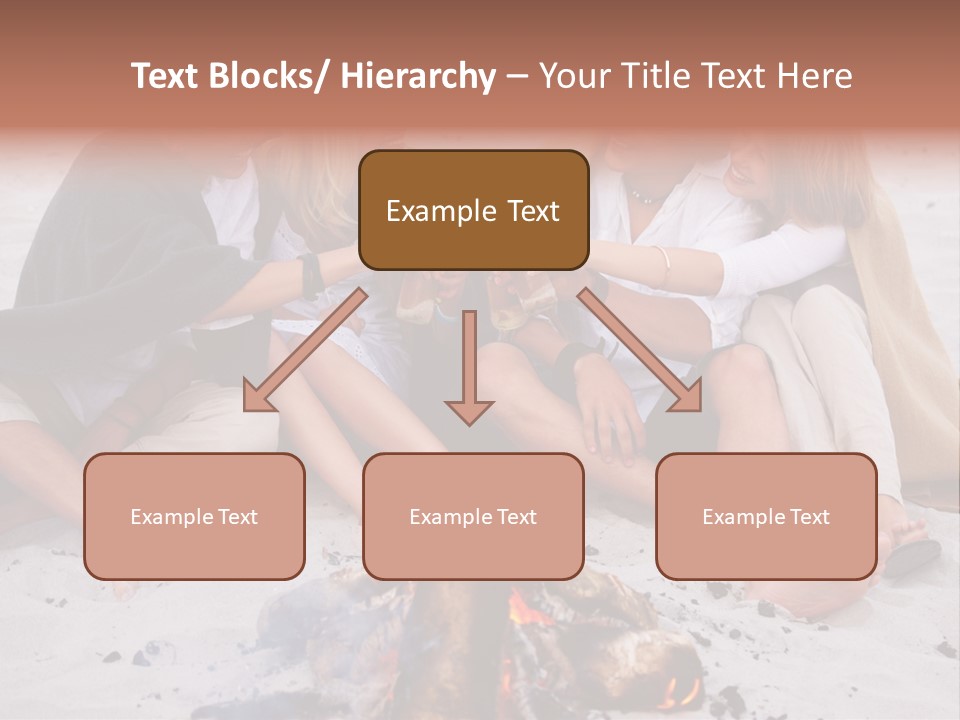 A Group Of People Sitting Around A Campfire Toasting PowerPoint Template