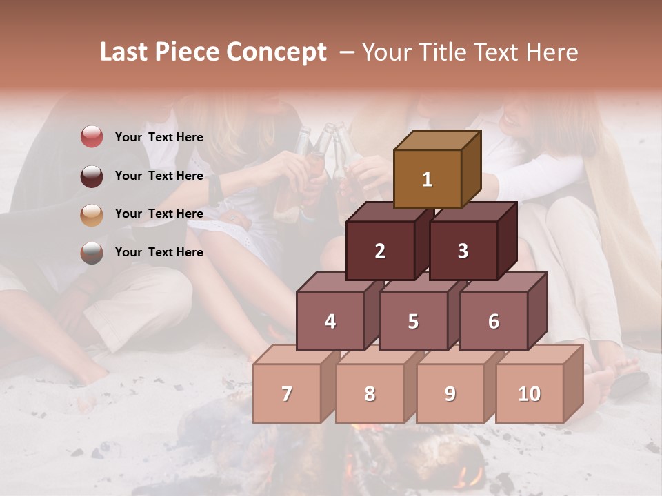 A Group Of People Sitting Around A Campfire Toasting PowerPoint Template