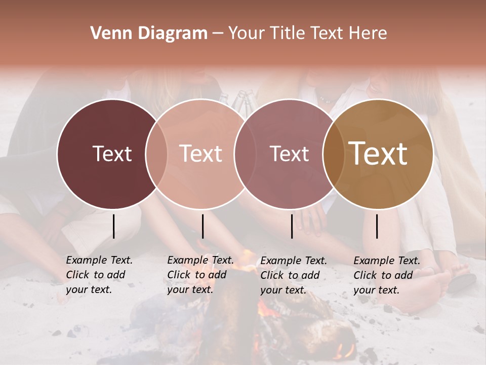 A Group Of People Sitting Around A Campfire Toasting PowerPoint Template