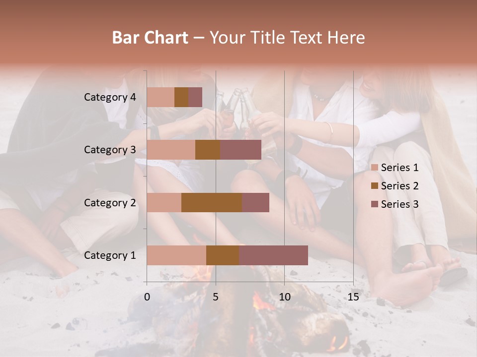 A Group Of People Sitting Around A Campfire Toasting PowerPoint Template