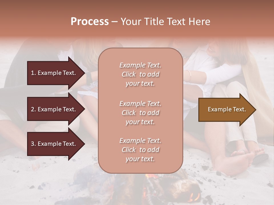 A Group Of People Sitting Around A Campfire Toasting PowerPoint Template