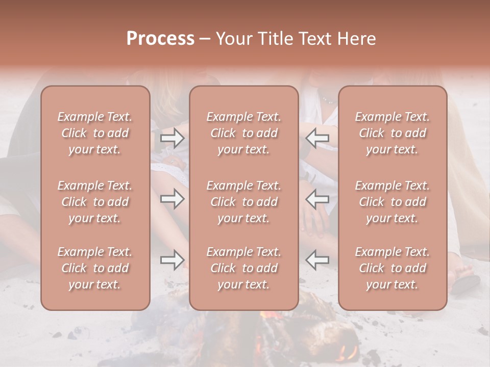 A Group Of People Sitting Around A Campfire Toasting PowerPoint Template
