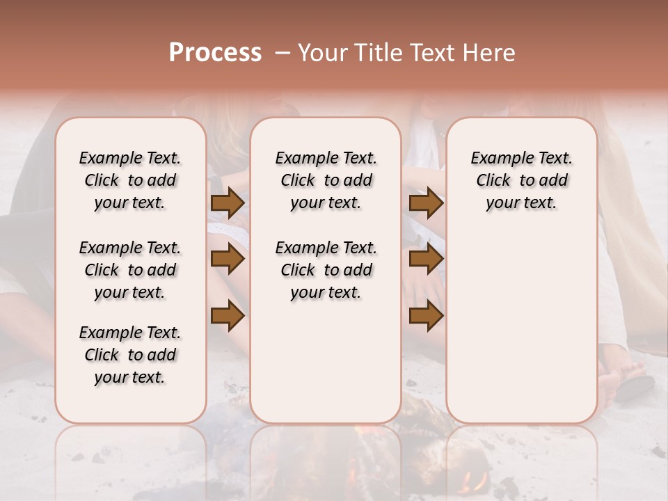 A Group Of People Sitting Around A Campfire Toasting PowerPoint Template