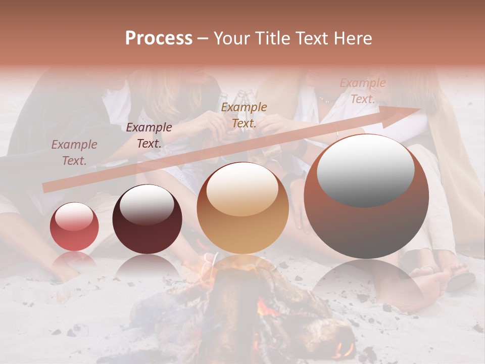 A Group Of People Sitting Around A Campfire Toasting PowerPoint Template