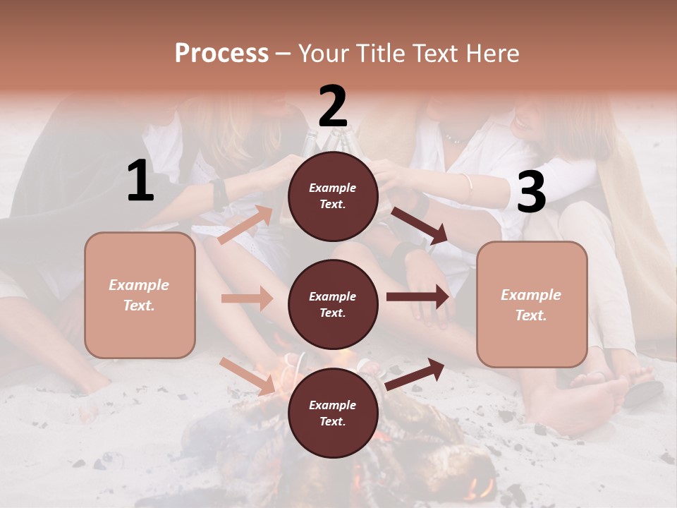 A Group Of People Sitting Around A Campfire Toasting PowerPoint Template