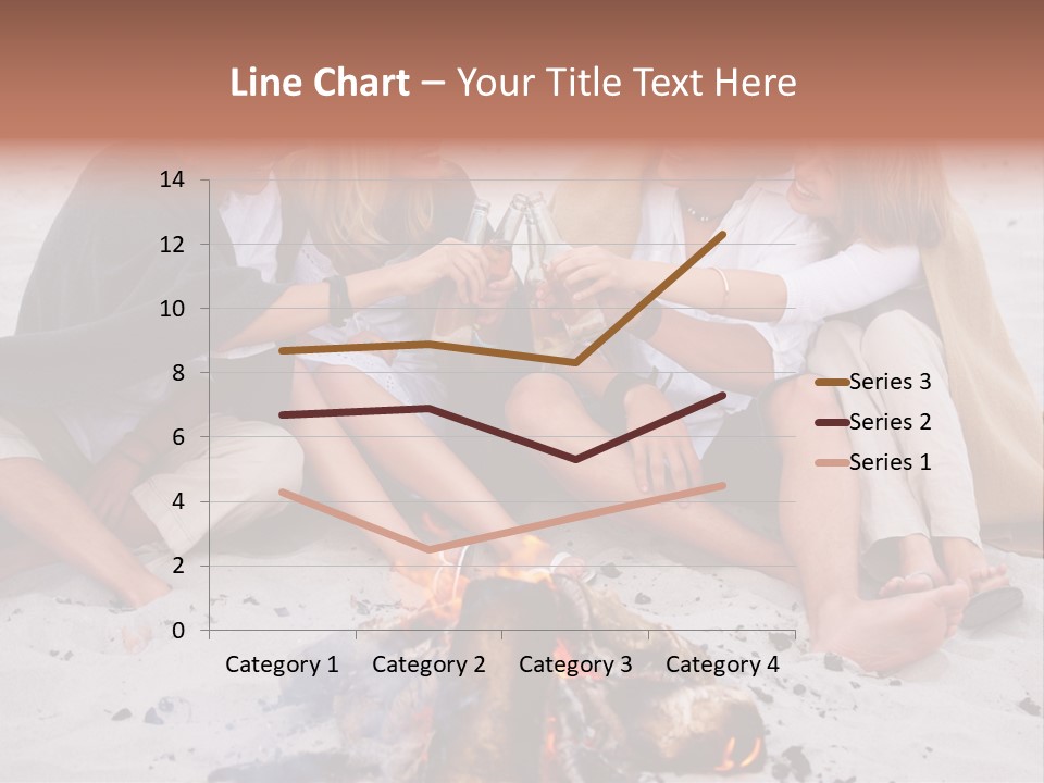 A Group Of People Sitting Around A Campfire Toasting PowerPoint Template
