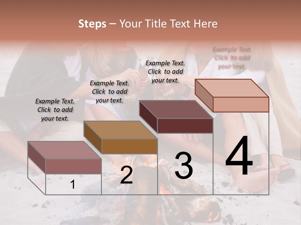 A Group Of People Sitting Around A Campfire Toasting PowerPoint Template