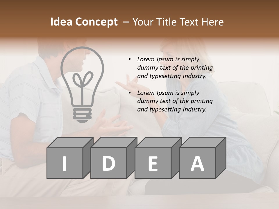 Troubles Angry Male PowerPoint Template