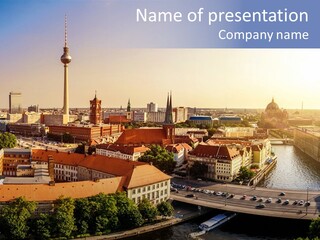 Spree Building Urban PowerPoint Template