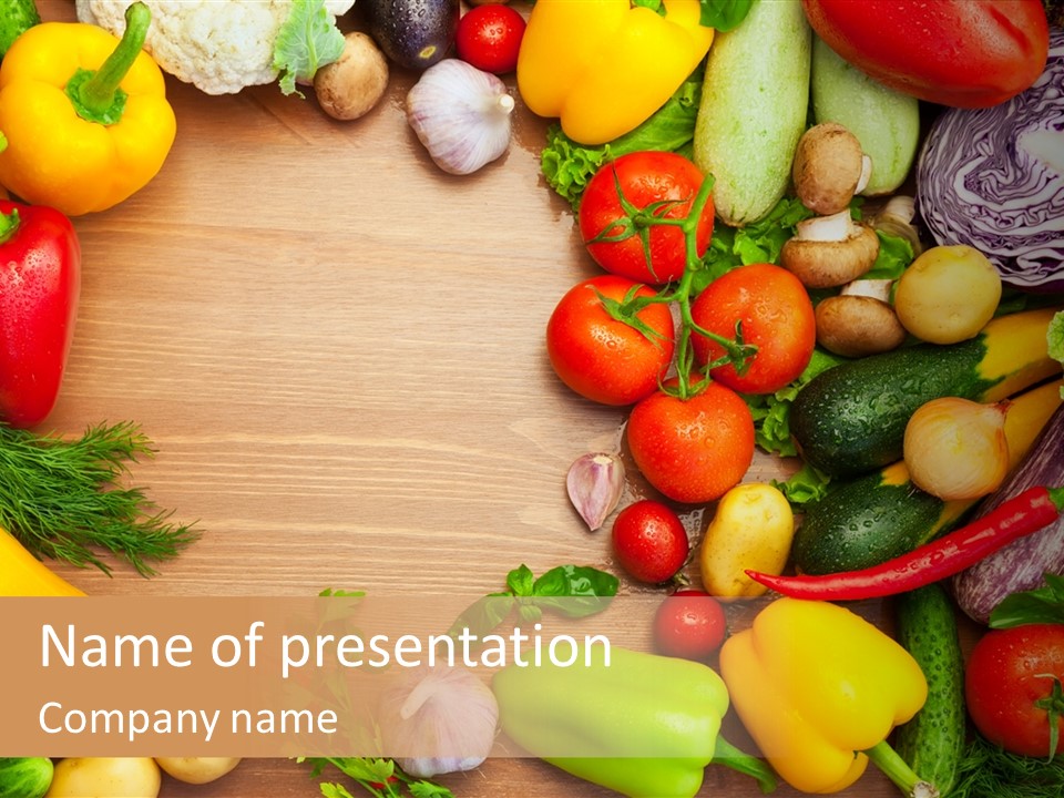 Droplet Background Produce PowerPoint Template