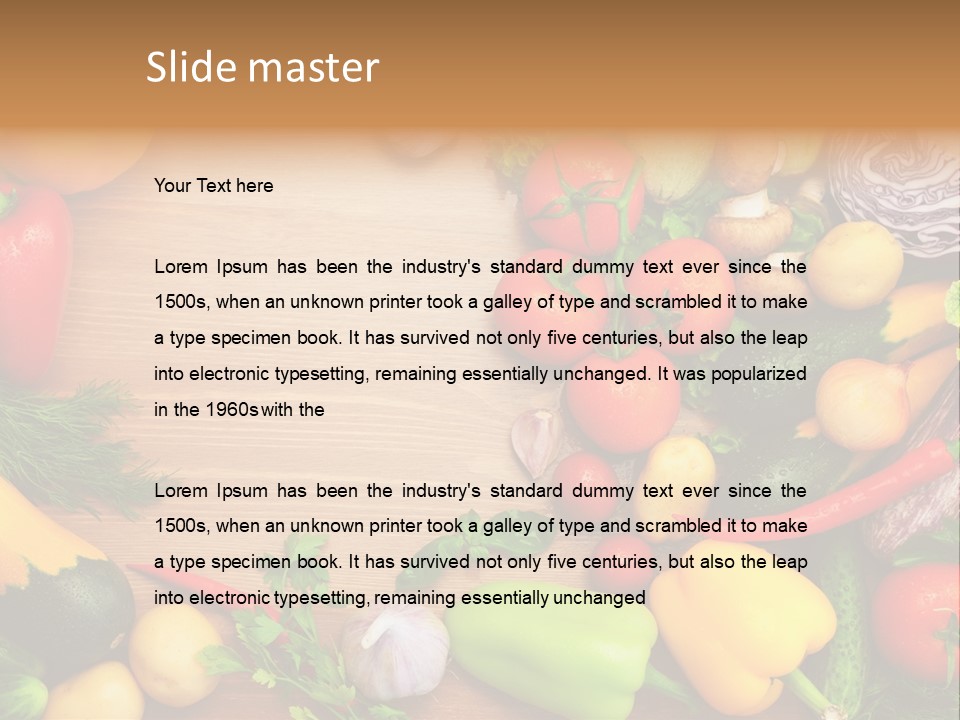 Droplet Background Produce PowerPoint Template