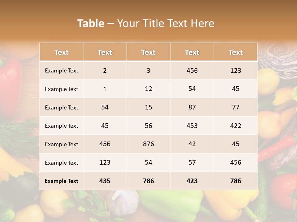 Droplet Background Produce PowerPoint Template