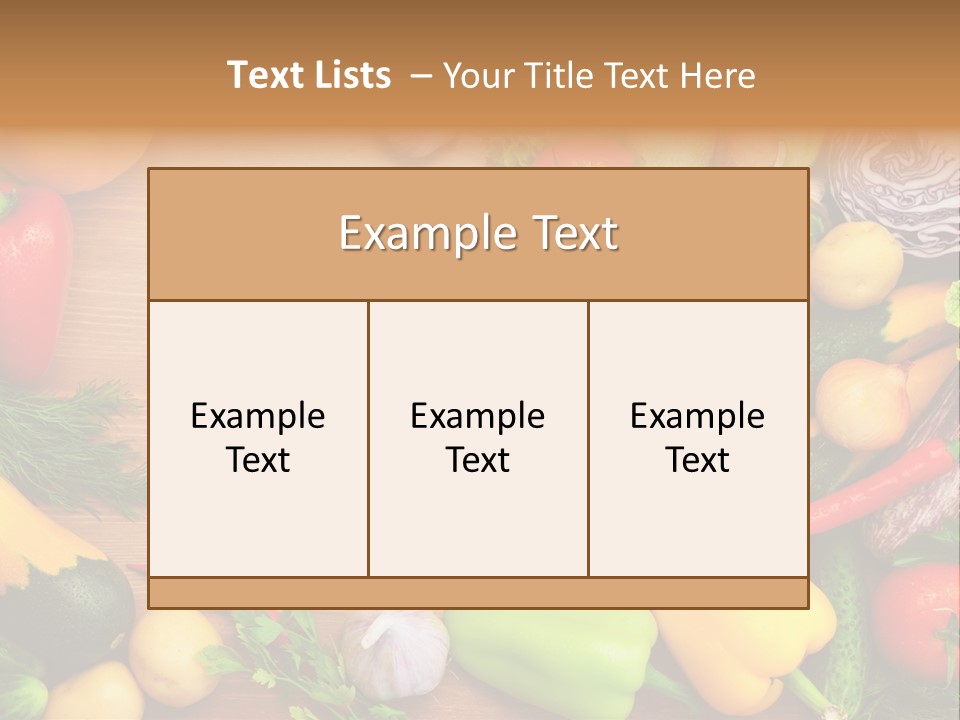 Droplet Background Produce PowerPoint Template
