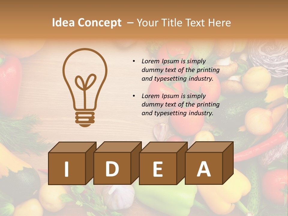 Droplet Background Produce PowerPoint Template