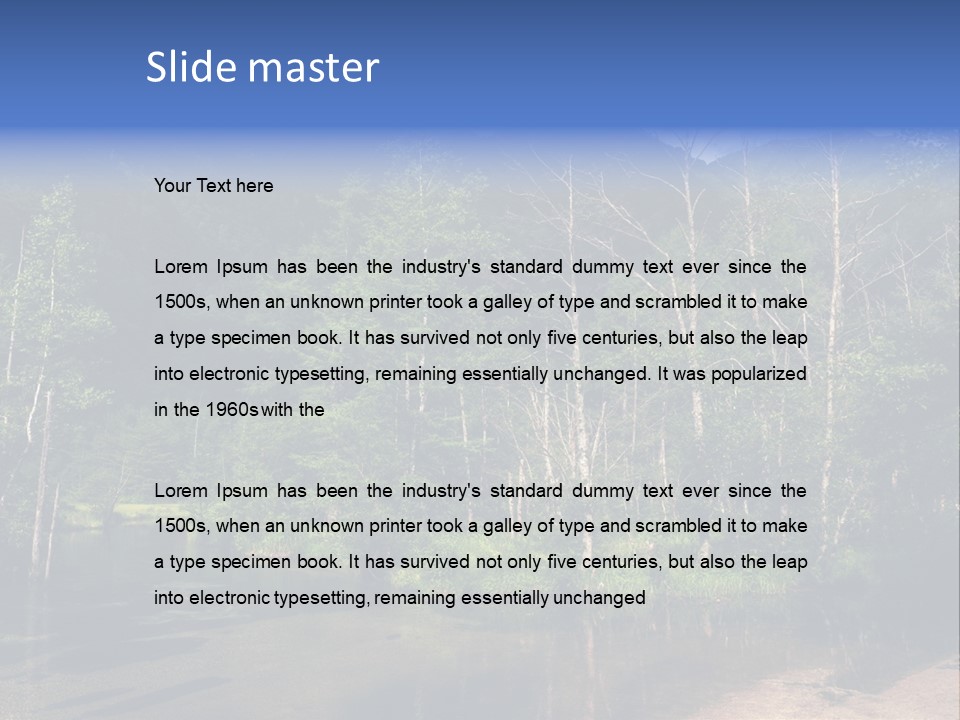 Mountain Tree Karasawadake PowerPoint Template