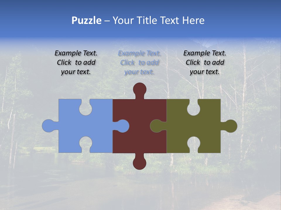 Mountain Tree Karasawadake PowerPoint Template