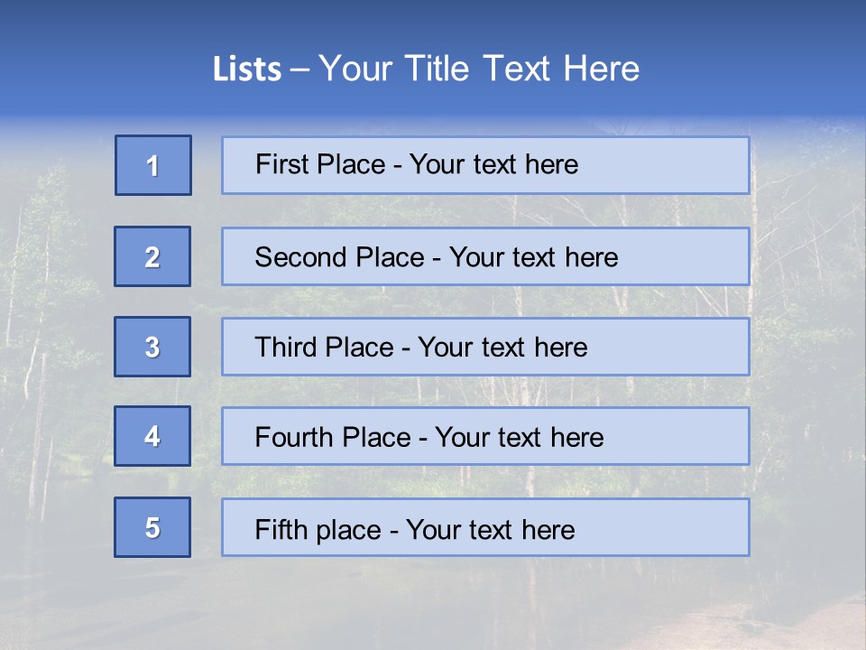 Mountain Tree Karasawadake PowerPoint Template