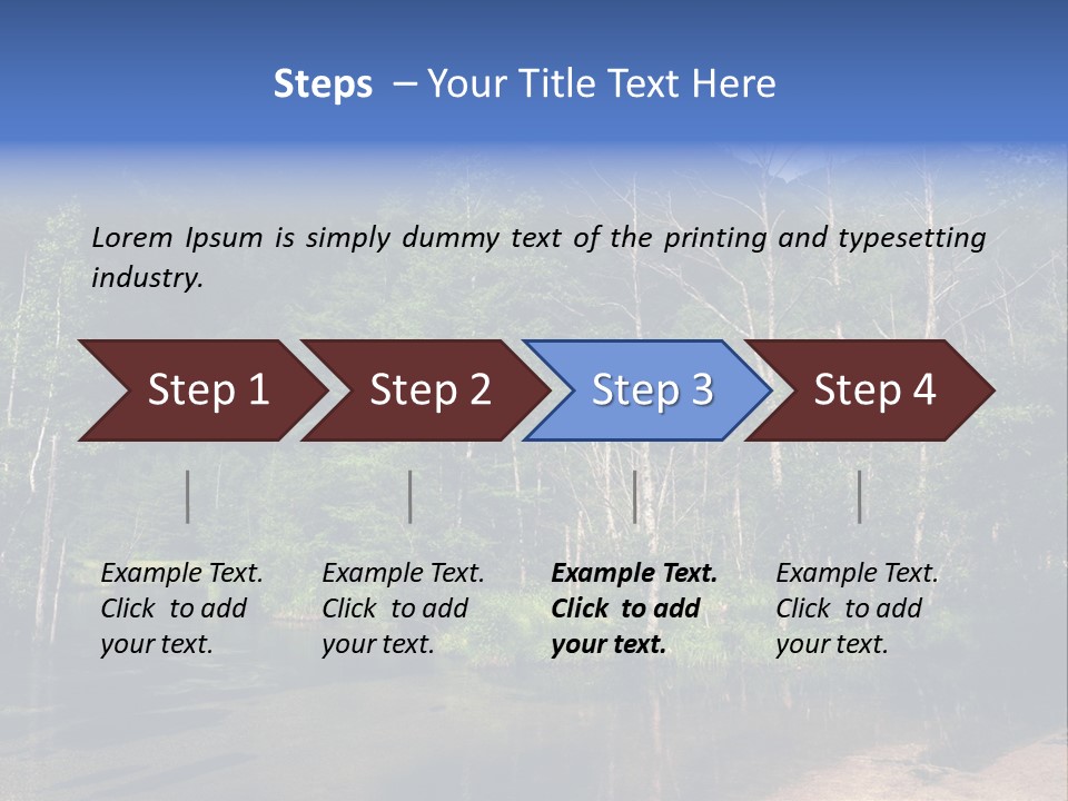 Mountain Tree Karasawadake PowerPoint Template