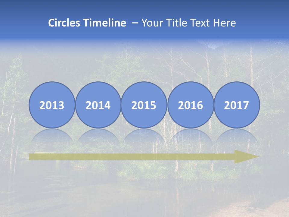 Mountain Tree Karasawadake PowerPoint Template