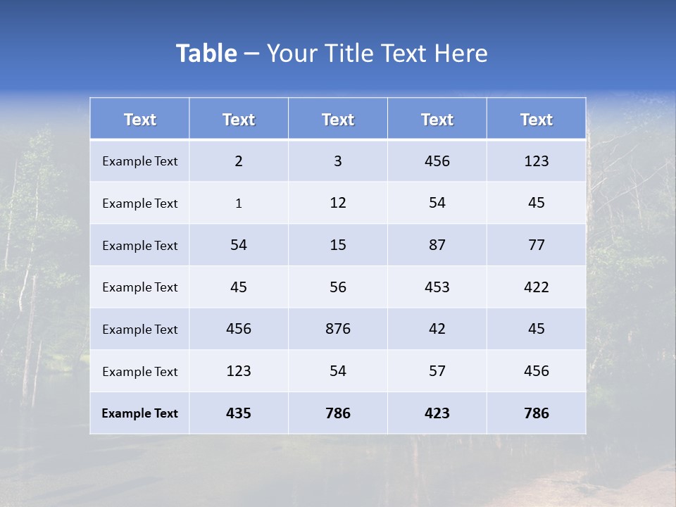 Mountain Tree Karasawadake PowerPoint Template