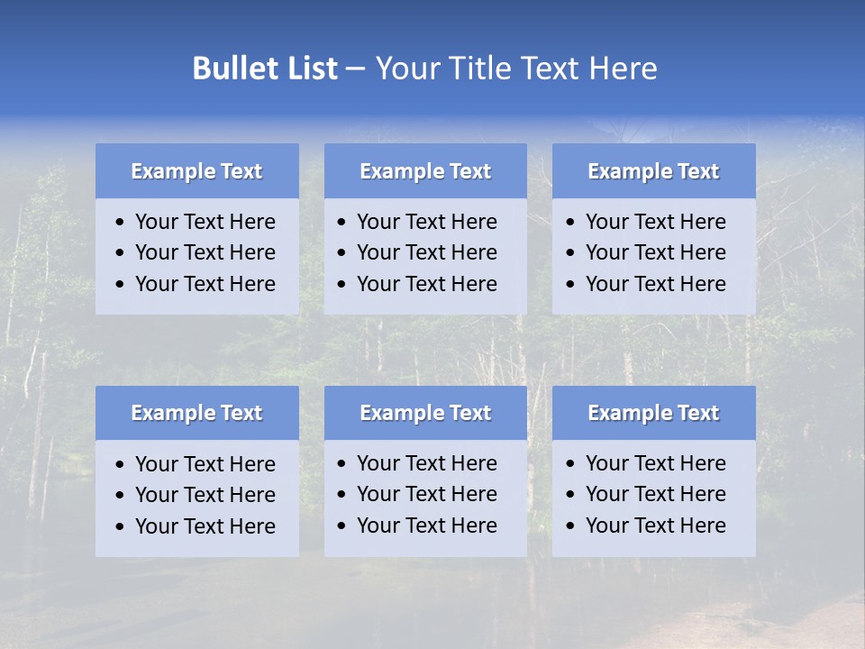 Mountain Tree Karasawadake PowerPoint Template