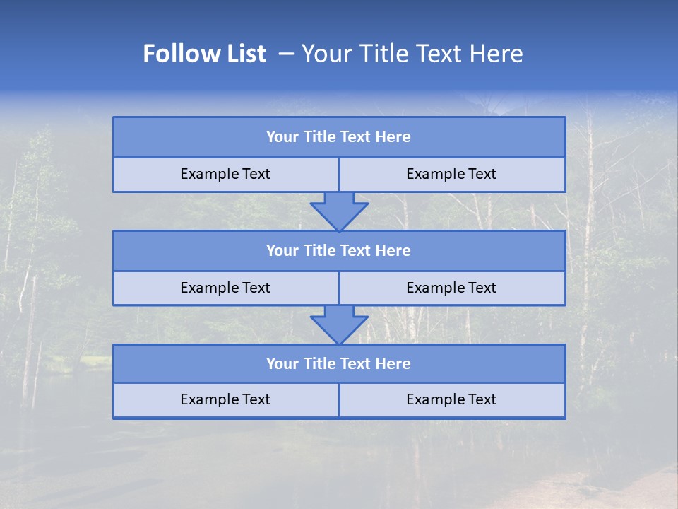 Mountain Tree Karasawadake PowerPoint Template