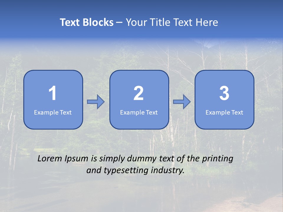 Mountain Tree Karasawadake PowerPoint Template