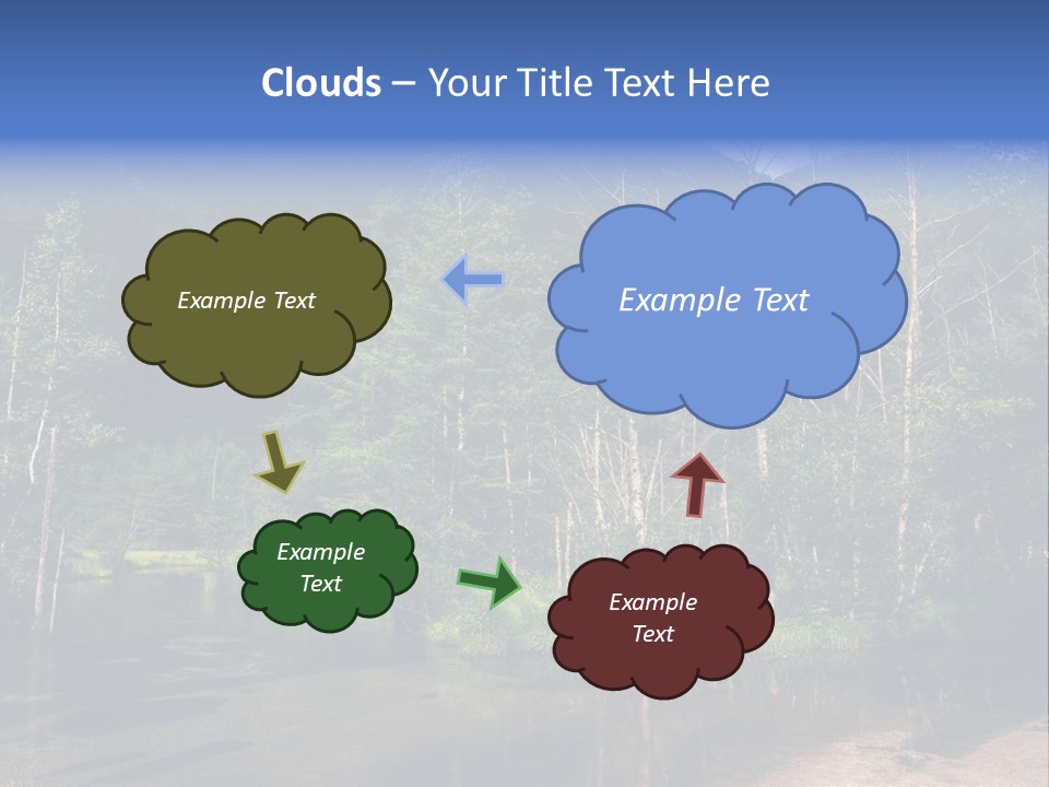 Mountain Tree Karasawadake PowerPoint Template