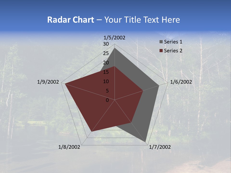 Mountain Tree Karasawadake PowerPoint Template