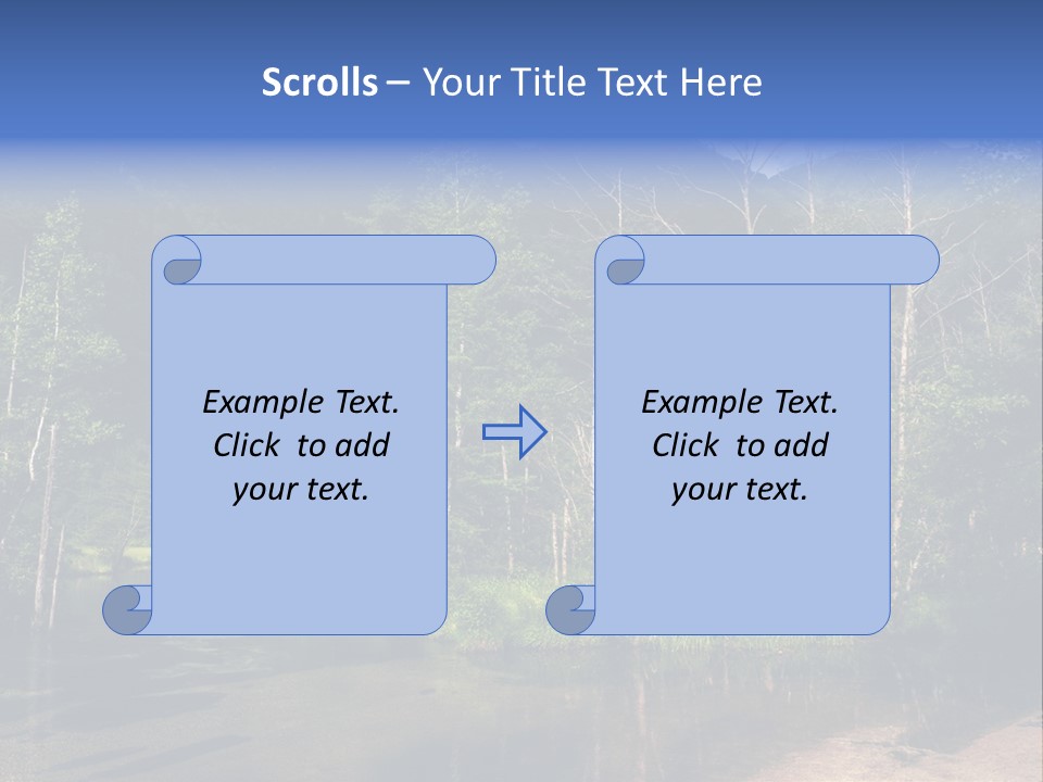 Mountain Tree Karasawadake PowerPoint Template