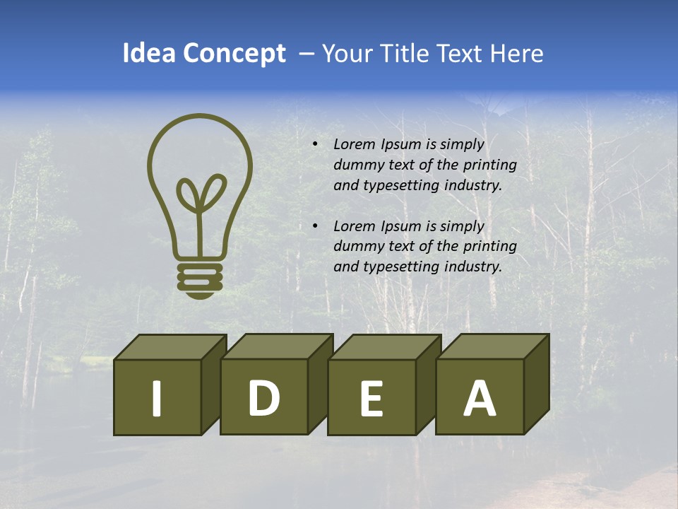 Mountain Tree Karasawadake PowerPoint Template