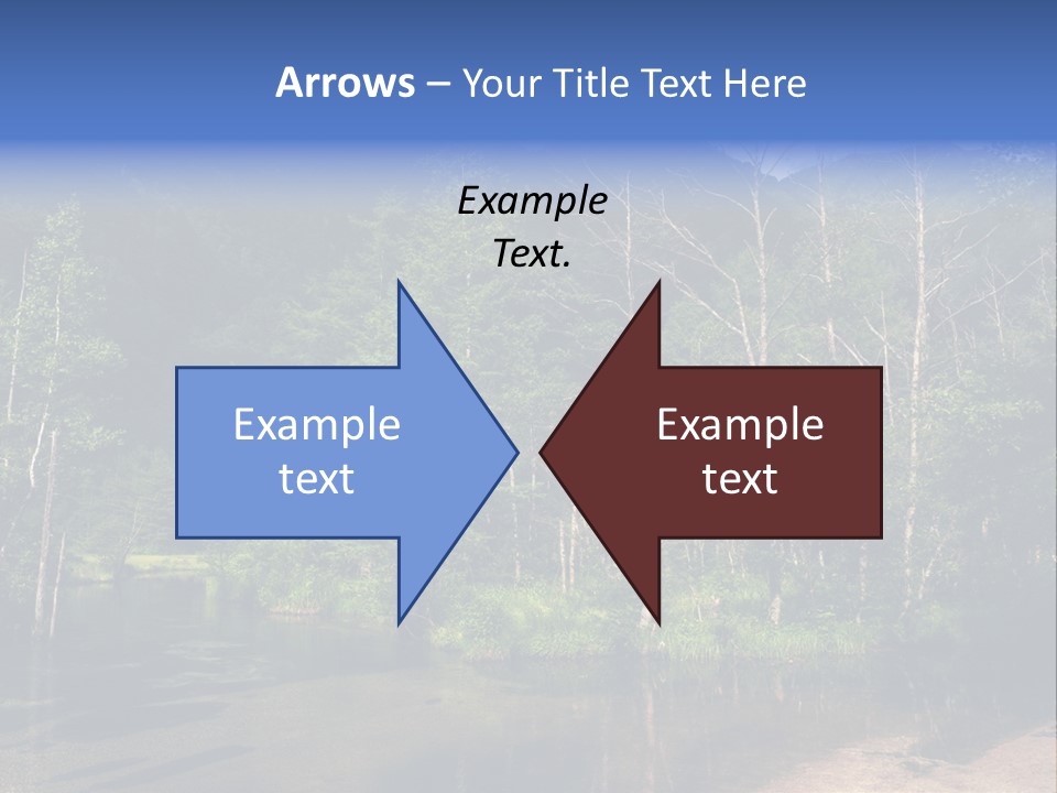 Mountain Tree Karasawadake PowerPoint Template