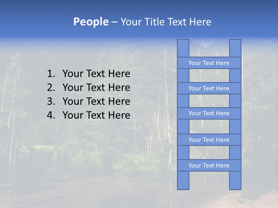 Mountain Tree Karasawadake PowerPoint Template