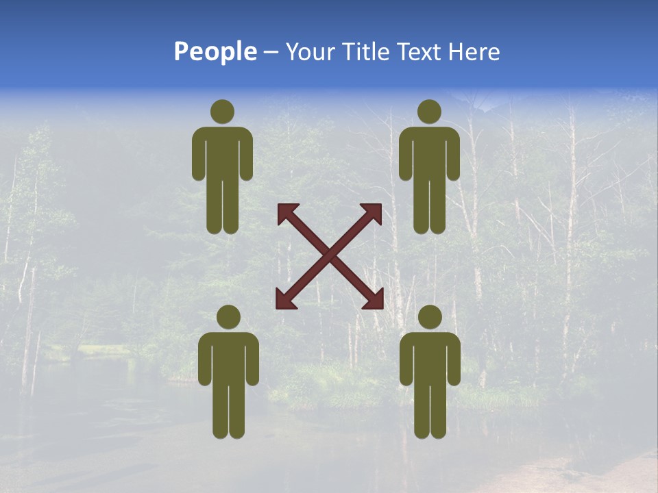 Mountain Tree Karasawadake PowerPoint Template