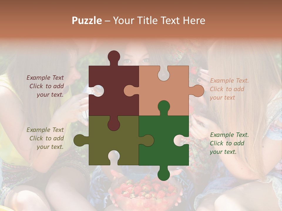 Organic Women Green PowerPoint Template