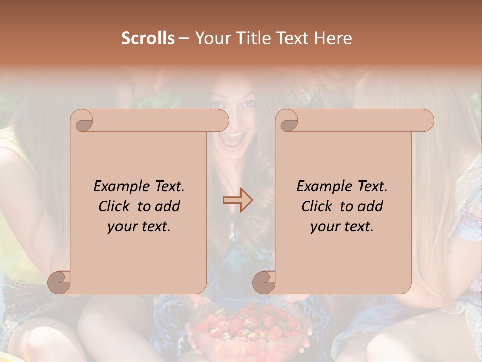 Organic Women Green PowerPoint Template