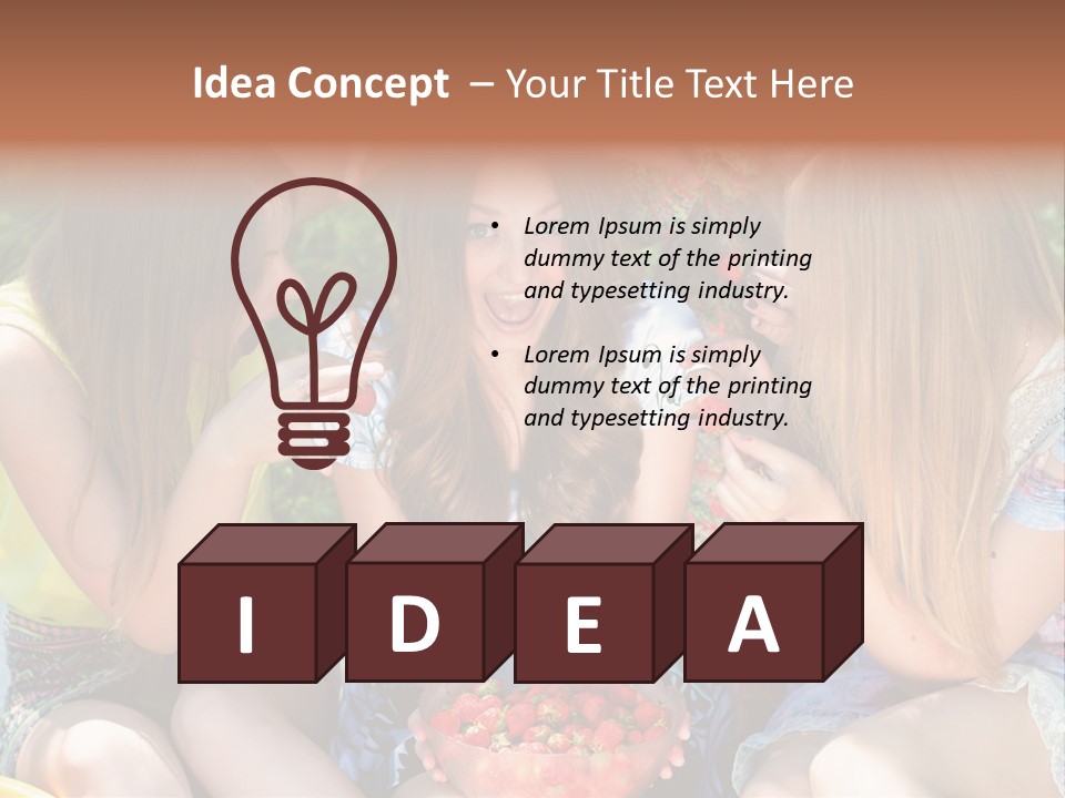 Organic Women Green PowerPoint Template