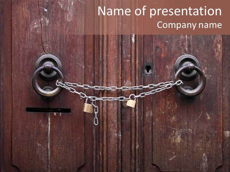 Secure Entrance Lock PowerPoint Template