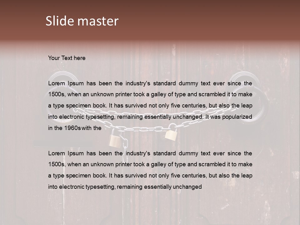 Secure Entrance Lock PowerPoint Template